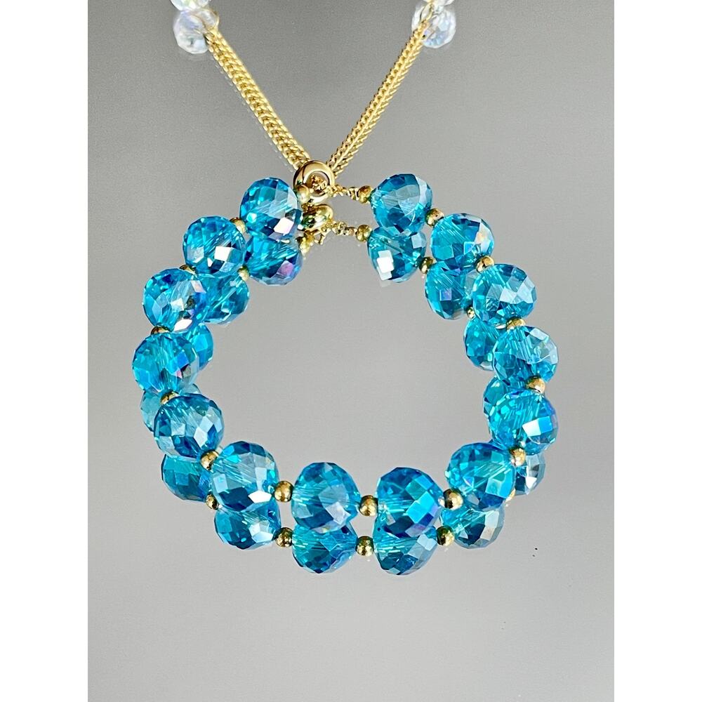 Blue Swarovski Beaded Bracelet